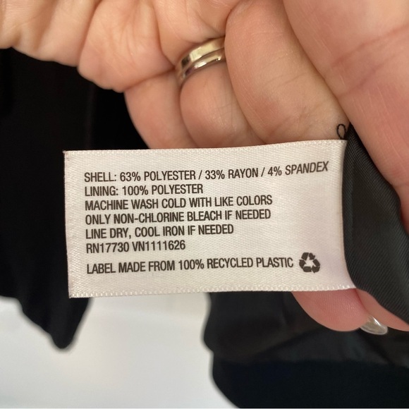 Merona Women’s Black One Button Blazer Size 16 - Picture 4 of 8